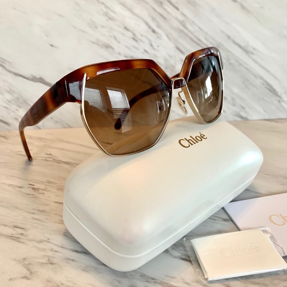 Authentic Chloe Tortoise Sunglasses